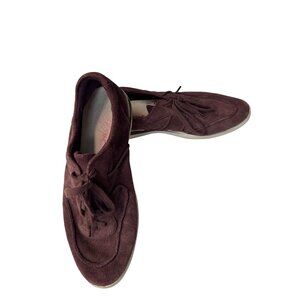 ED By Ellen DeGeneres Leather Oxford Sneakers Womens Size 10 Burgundy Casual Com
